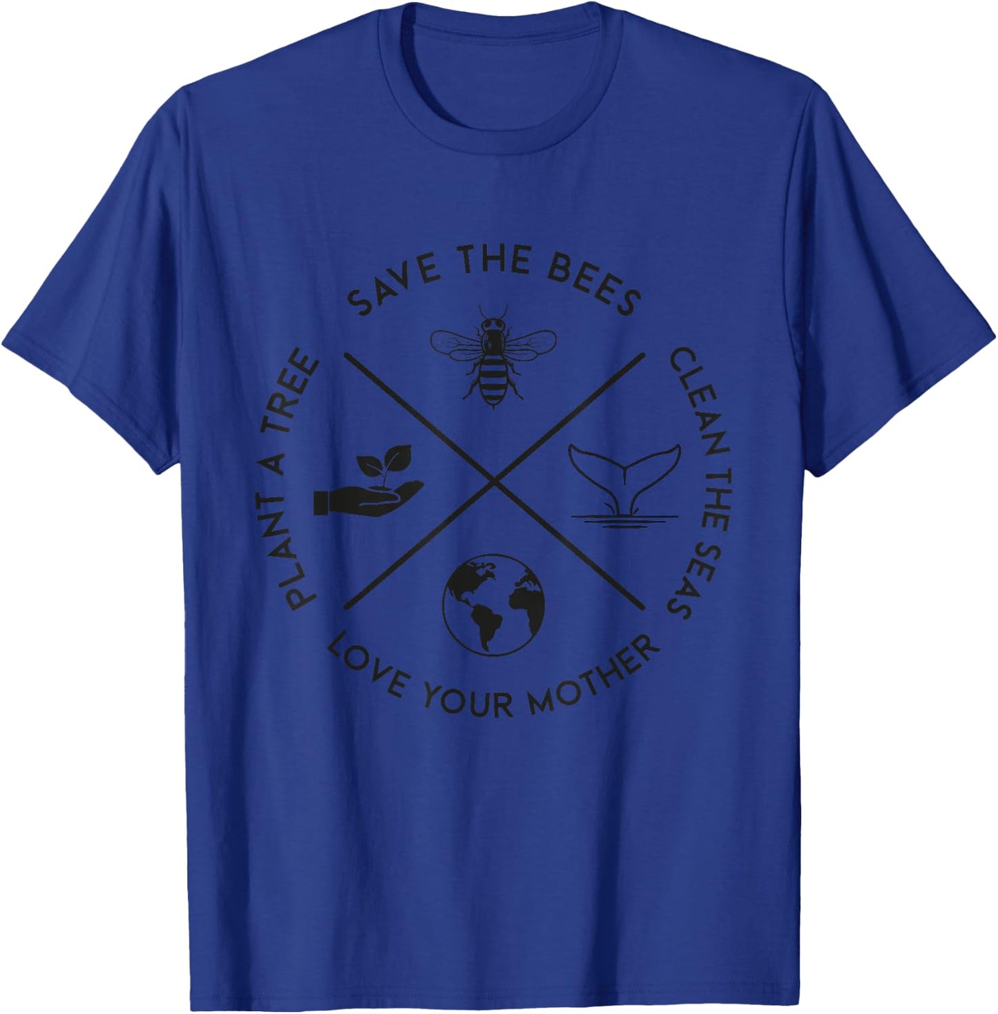 Environmentalist Outfit Plant More Trees Clean the Seas T-Shirt - T-Shirt | Royal