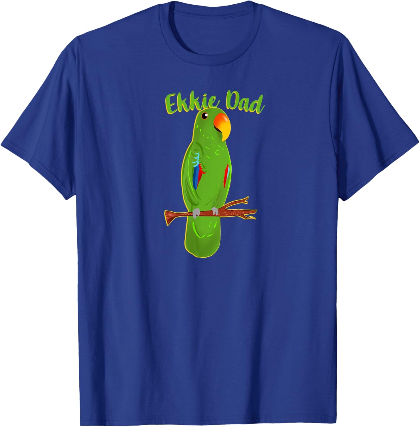 Ekkie Dad Eclectus Parrot Adorable Bird Cute Drawing T-Shirt - T-Shirt | Royal