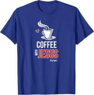 I love coffee with Jesus T-Shirt - T-Shirt | Royal