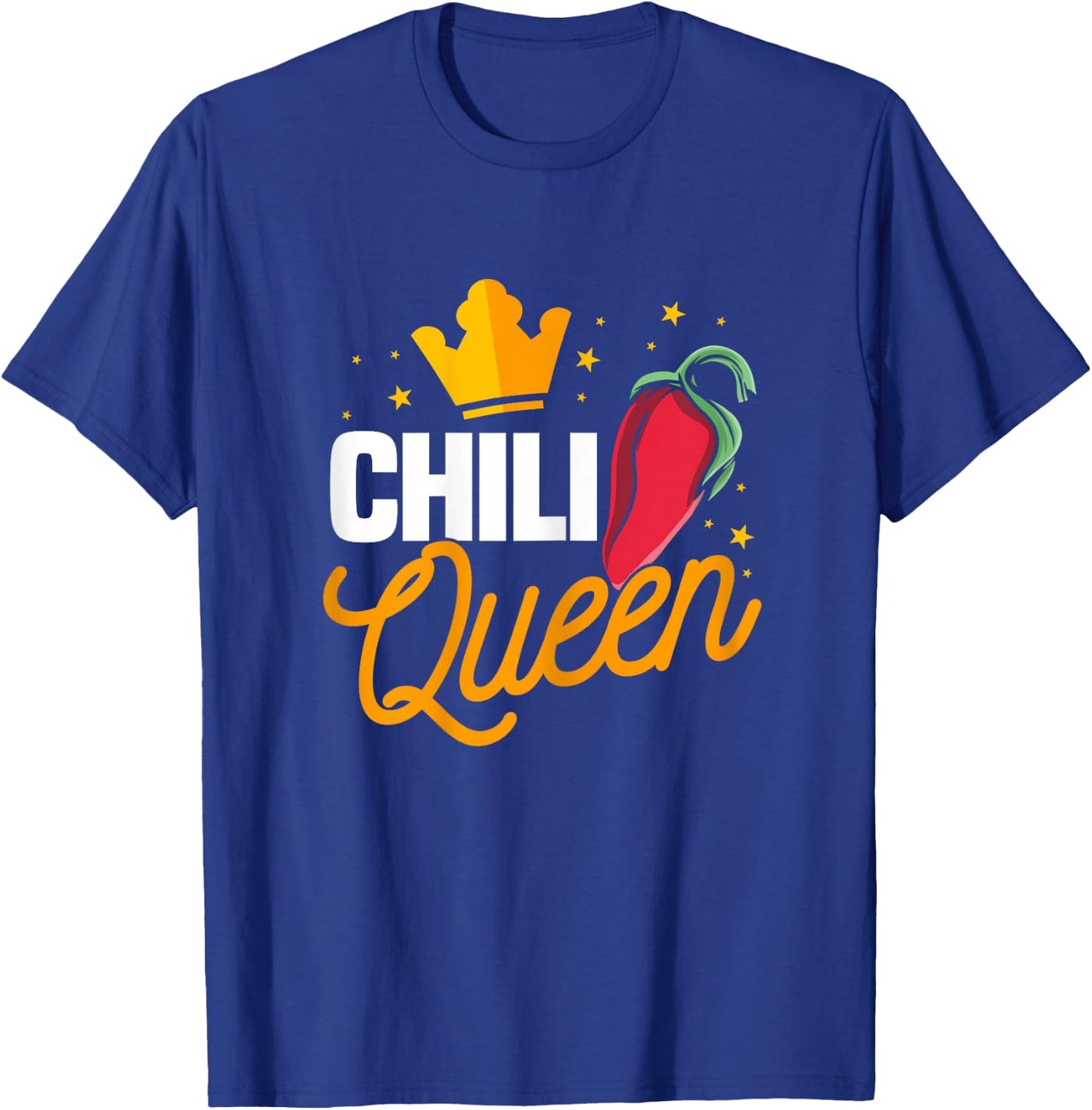 Funny Chili Queen Outfit American Tex-Mex Spicy Dish Women T-Shirt - T-Shirt | Royal