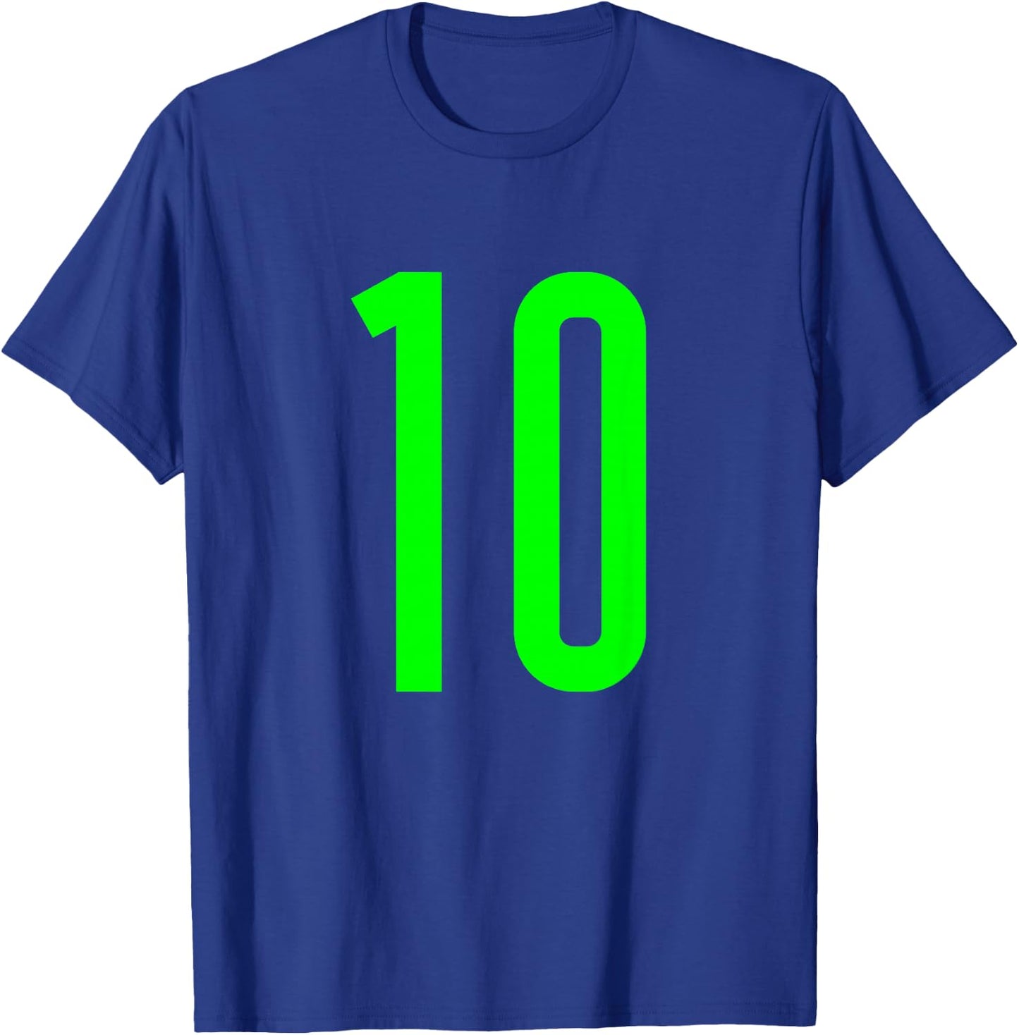 Green Sport Team Number #10 T-Shirt - T-Shirt | Royal