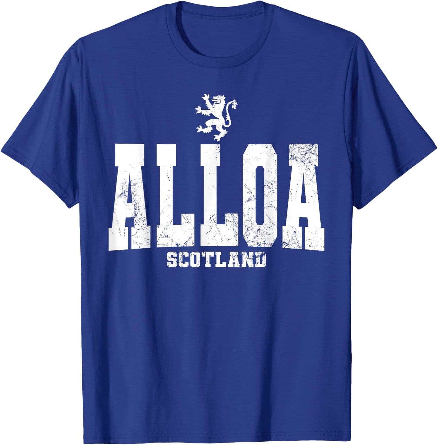 Alloa Scotland Scottish Flag Lion Rampant Caledonia T-Shirt - T-Shirt | Royal