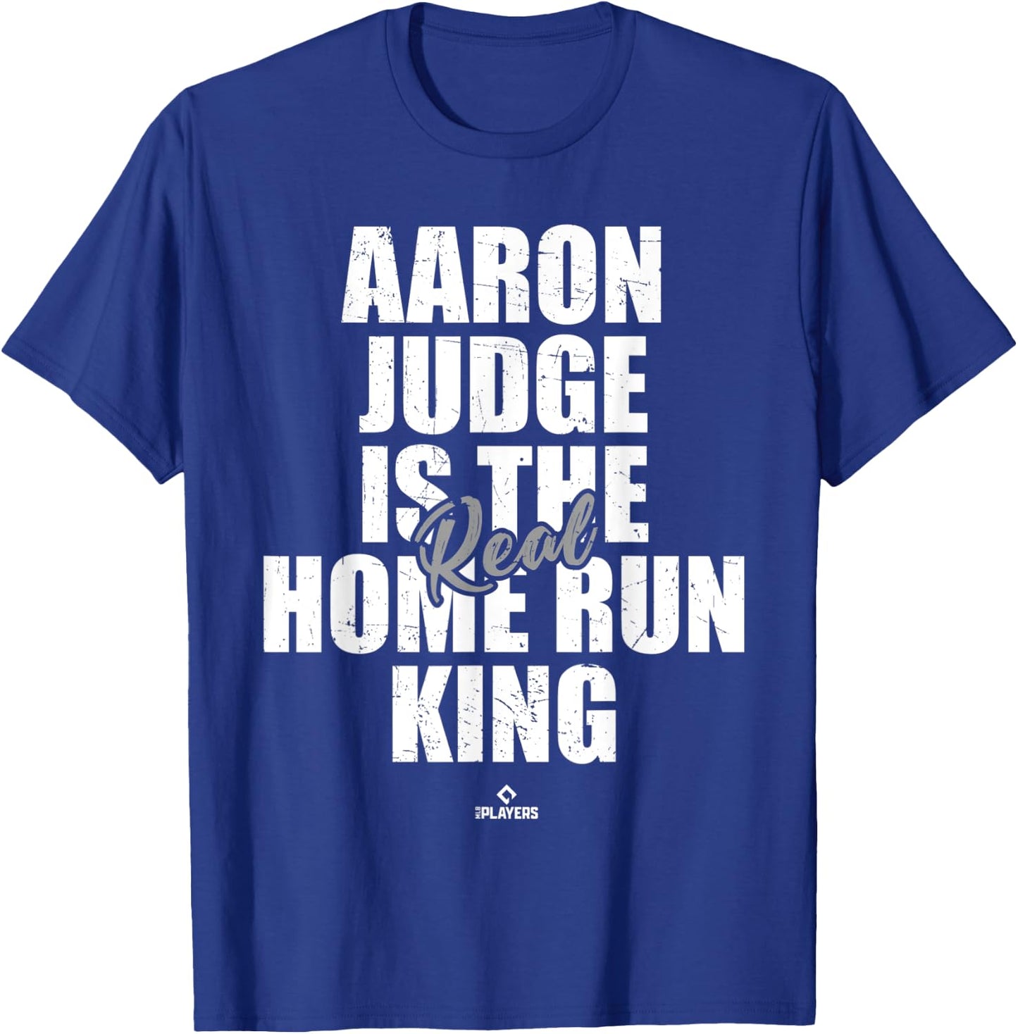 Real Home Run King Aaron Judge New York MLBPA T-Shirt - T-Shirt | Royal