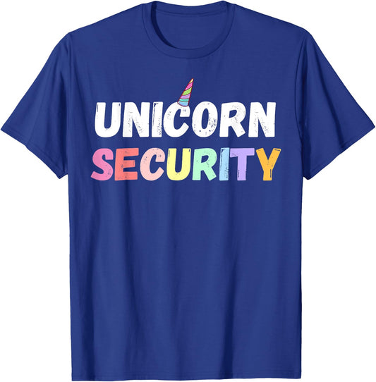 Halloween Mother Daughter Costume Unicorn Security Dad Mom T-Shirt - T-Shirt | Royal