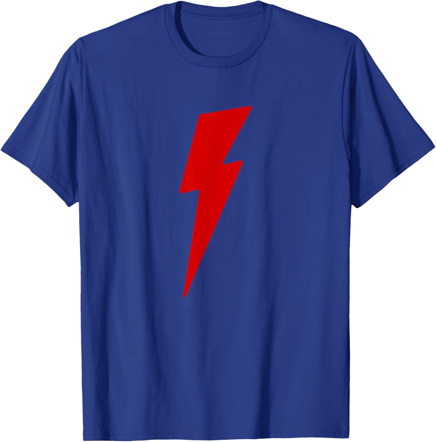 Red Lightning Bolt | Thunder Bolt Graphic T-Shirt - T-Shirt | Royal