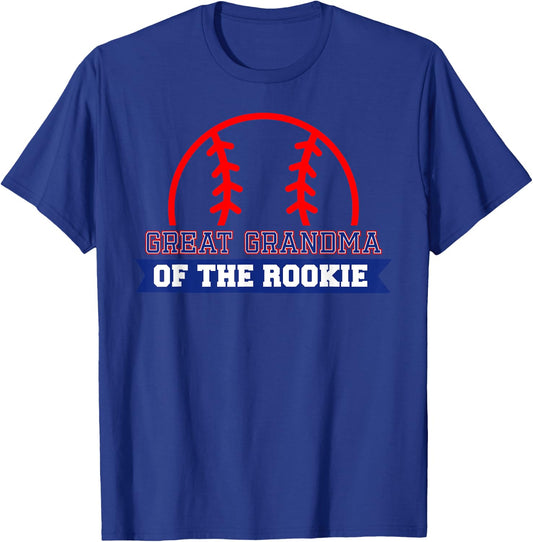 Great Grandma of Rookie 1st Birthday Baseball Theme Matching T-Shirt - T-Shirt | Royal