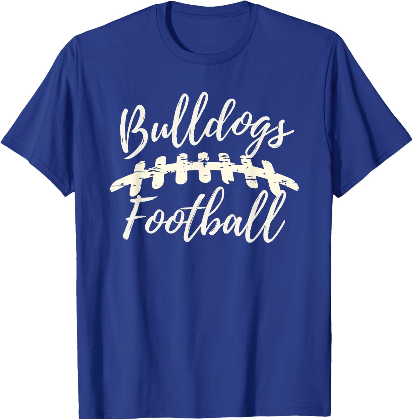 Bulldogs Football School Spirit Team Mascot Game Day Night T-Shirt - T-Shirt | Royal