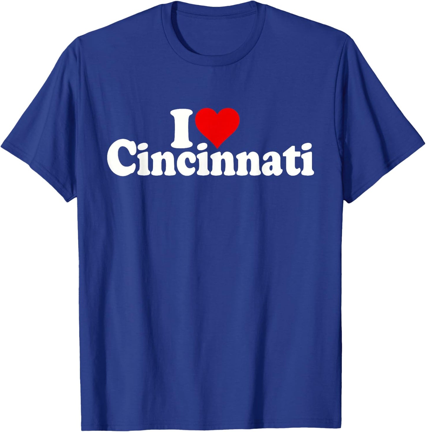 I Love Heart Cincinnati Ohio Cincy T-Shirt - T-Shirt | Royal