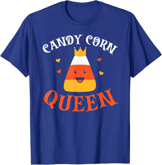 Candy Corn Queen Halloween Party Cute Costume Funny T-Shirt - T-Shirt | Royal