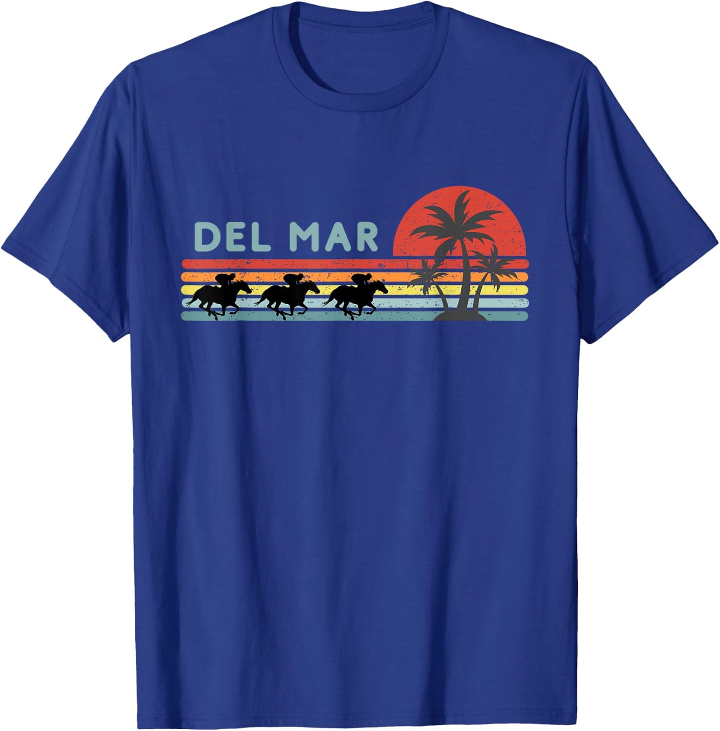 Del Mar Horse Racing Thoroughbred Santa Anita Horseplayers T-Shirt - T-Shirt | Royal