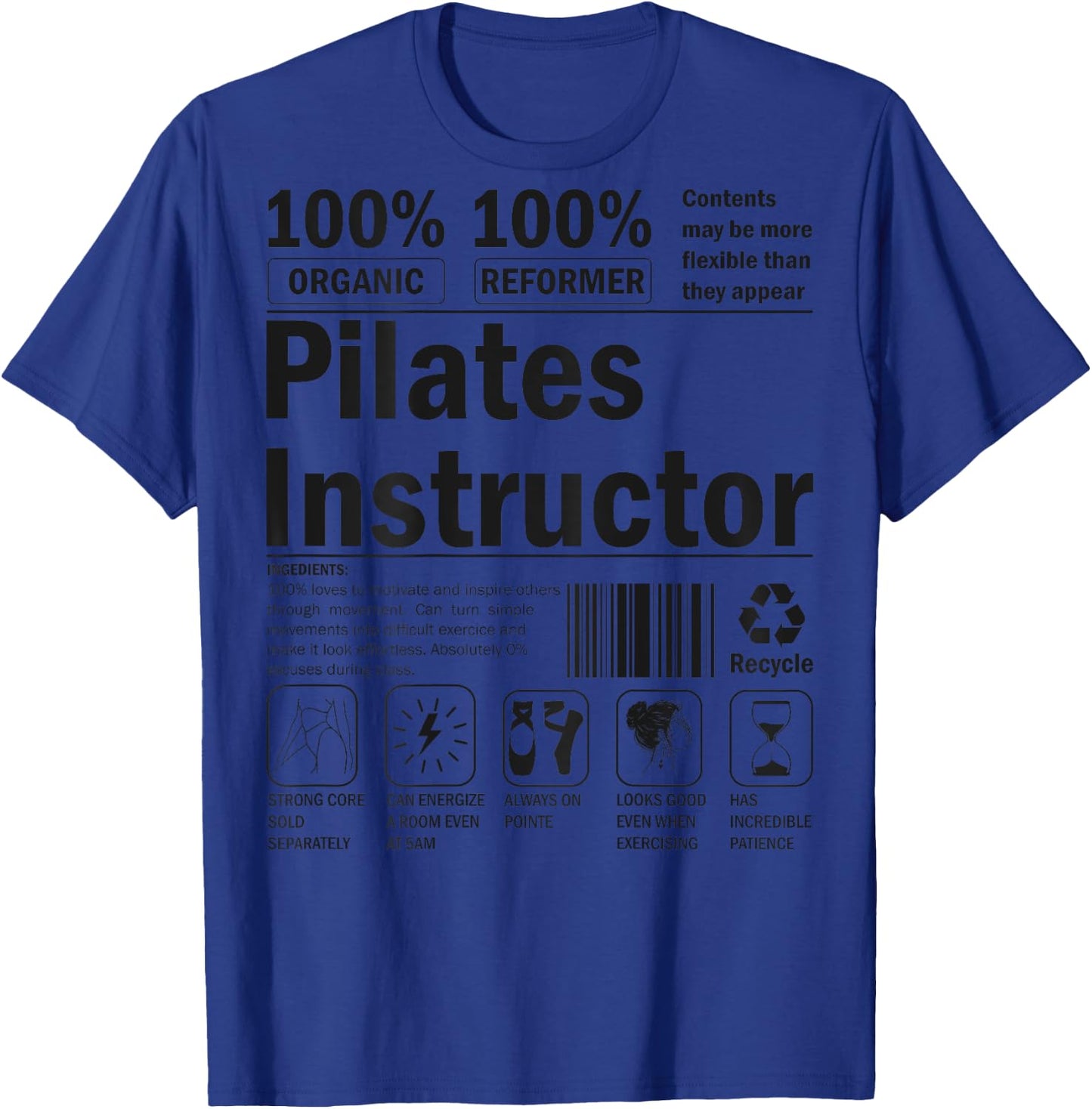 Funny Contrology Instructor Pilates Lover Workout T-Shirt - T-Shirt | Royal