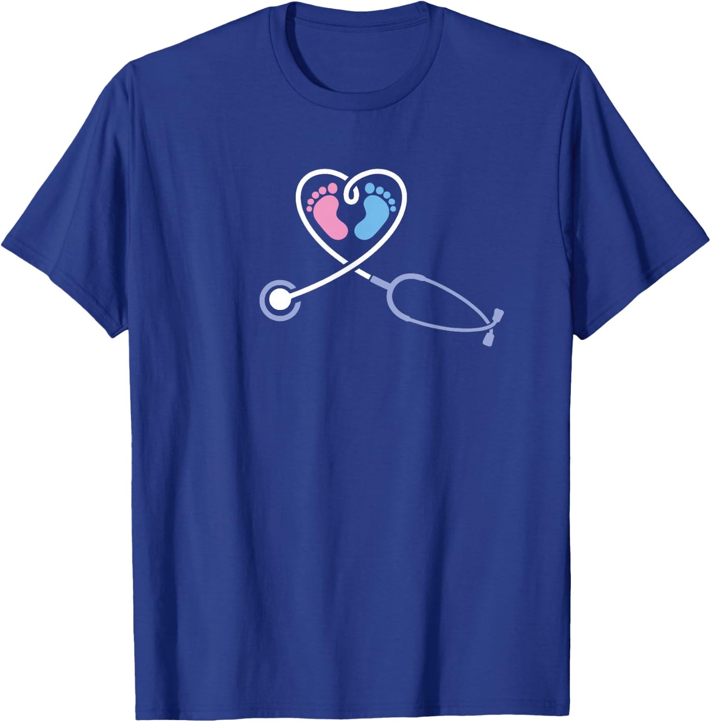 Obstetrics Gynecology Nurse Stethoscope Obgyn Obstetrician T-Shirt - T-Shirt | Royal