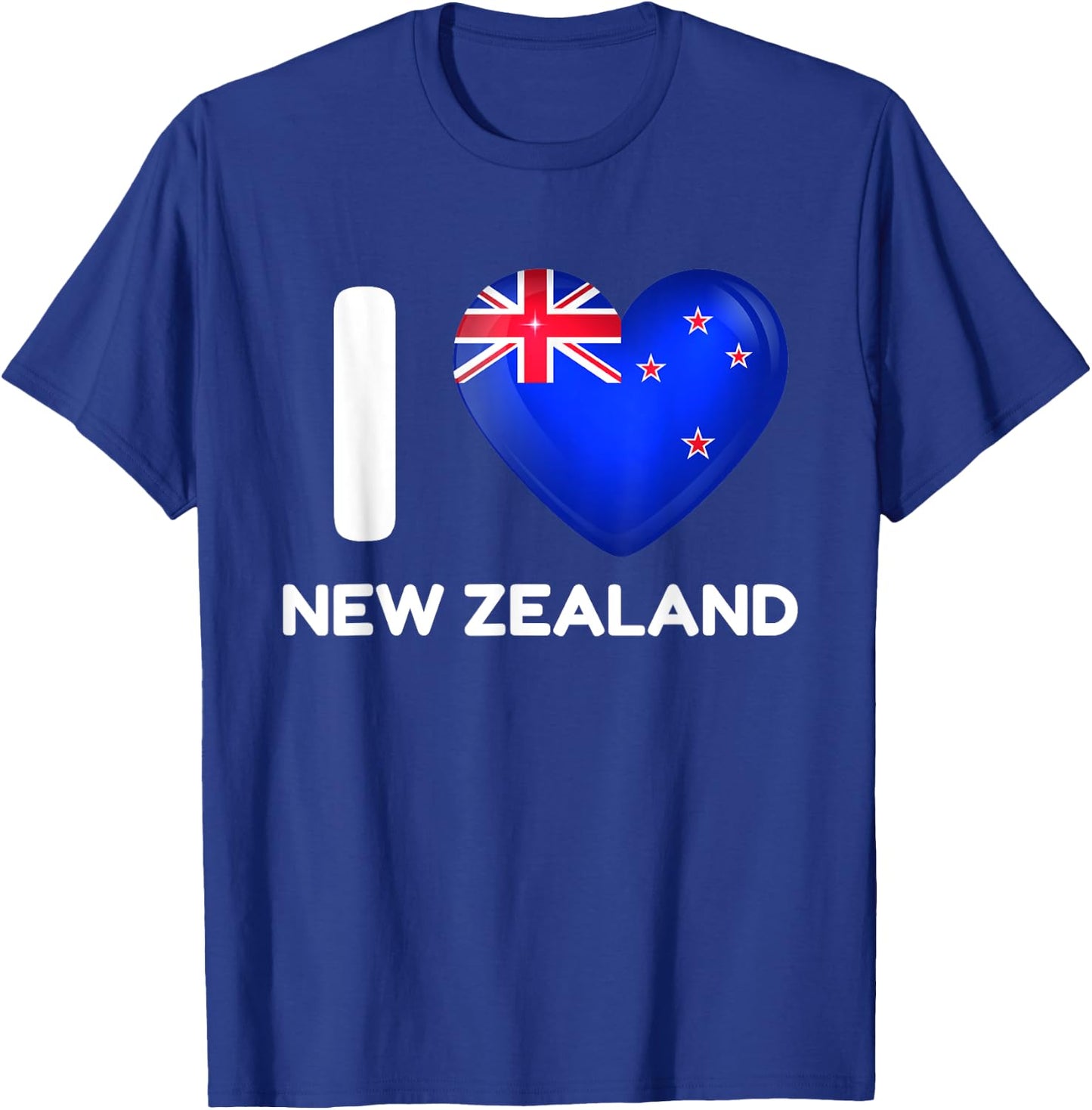 I Love New Zealand Heart New Zealand Family Travel T-Shirt - T-Shirt | Royal