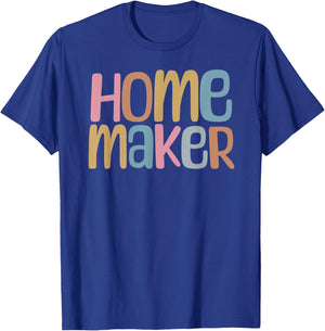 Retro Homemaker Christian Wife Vintage SAHM Stay At Home Mom T-Shirt - T-Shirt | Royal