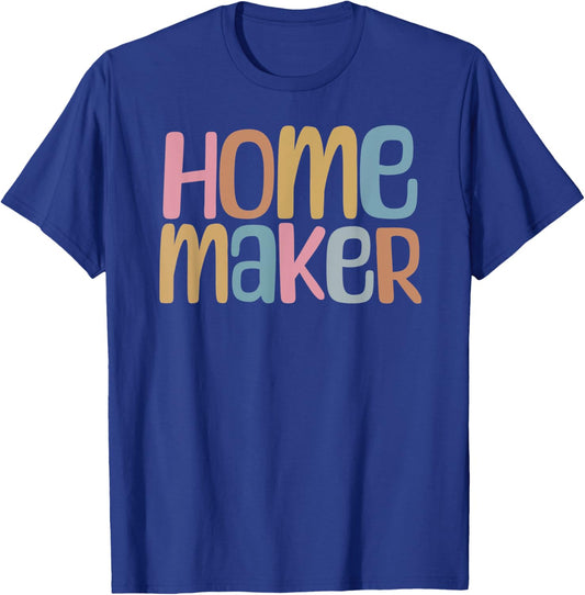 Retro Homemaker Christian Wife Vintage SAHM Stay At Home Mom T-Shirt - T-Shirt | Royal