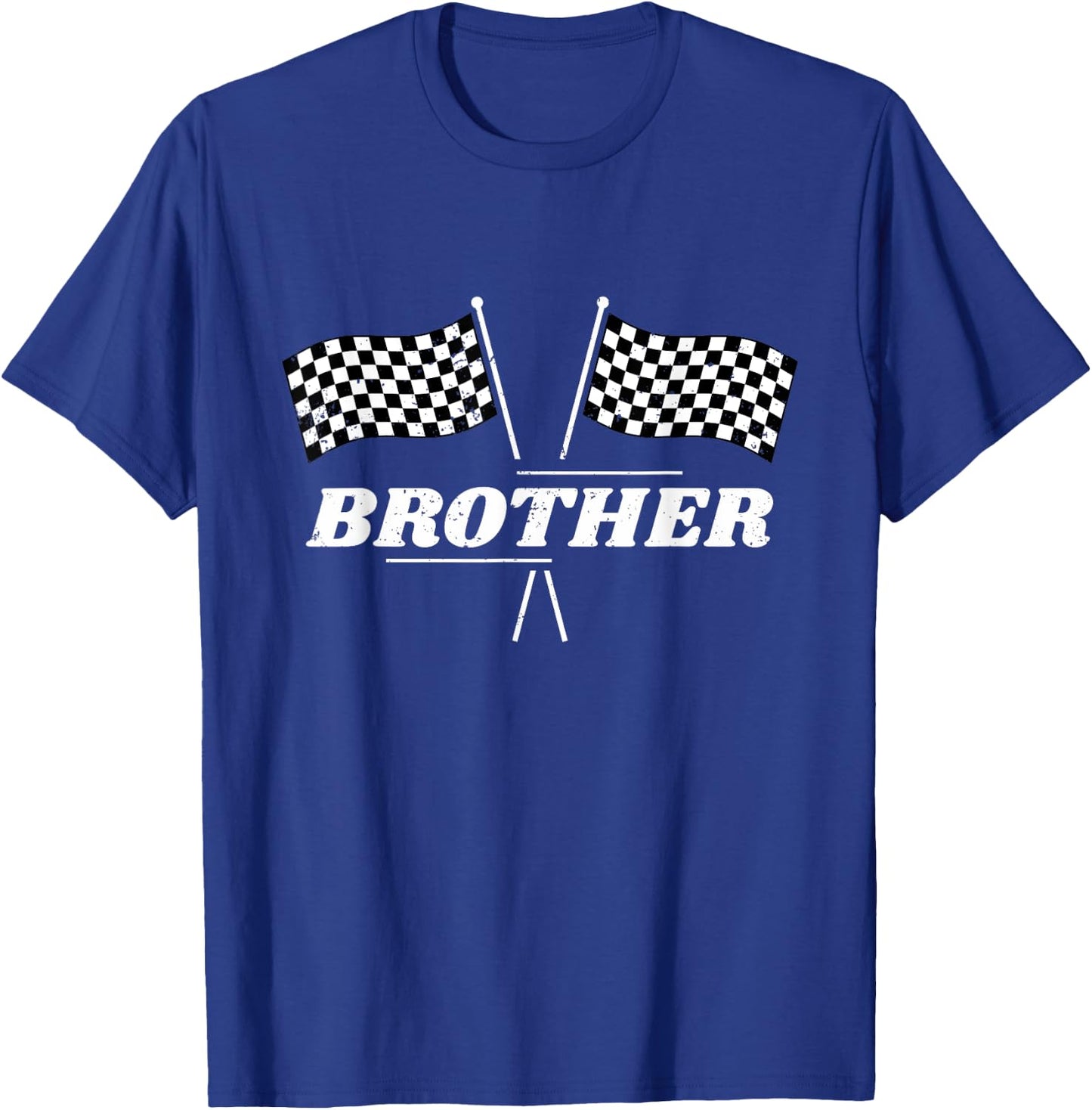 Pit Crew Brother Racing Car Family Matching Birthday Party T-Shirt - T-Shirt | Royal
