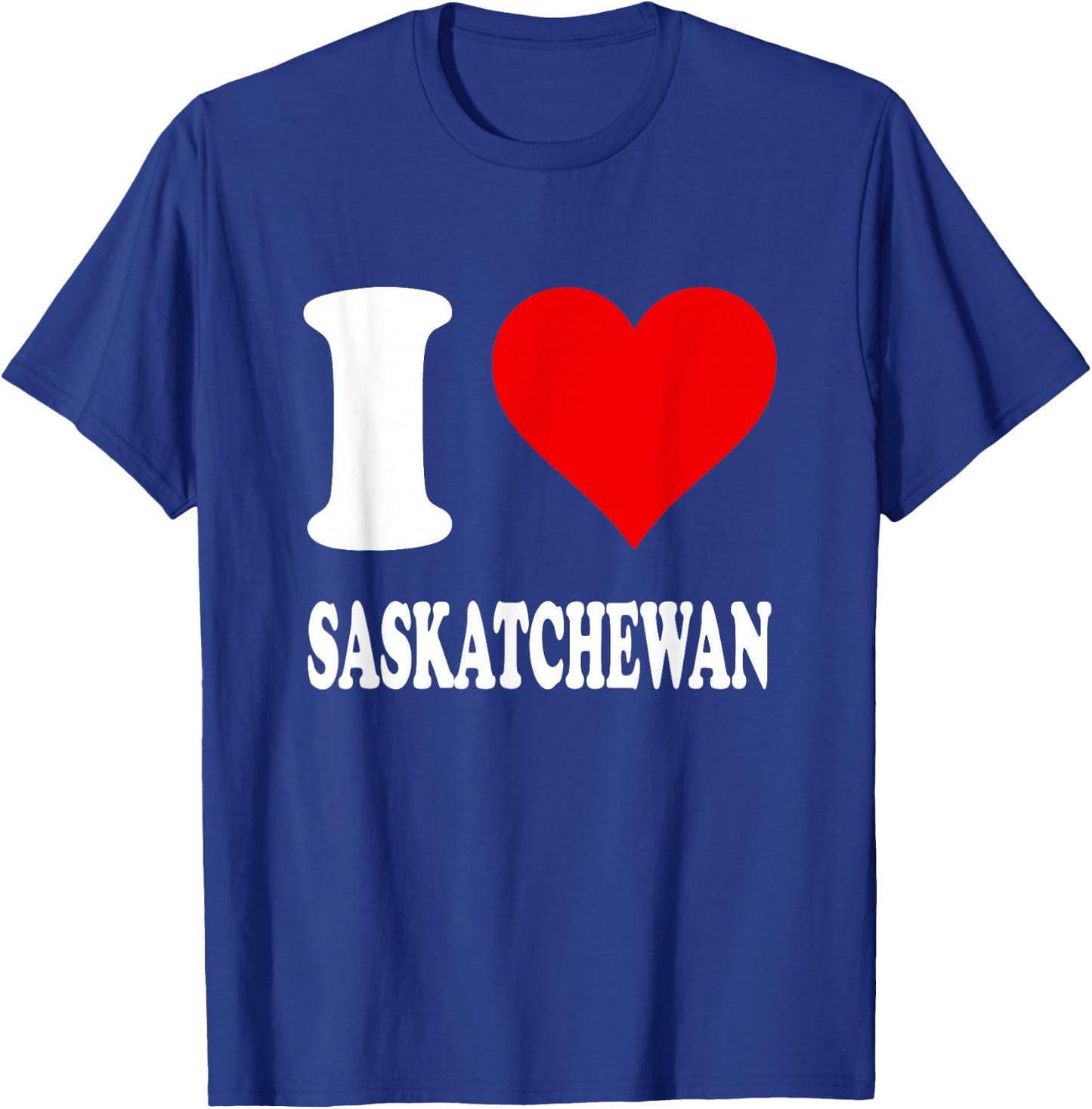Red Heart I Love Saskatchewan T-Shirt - T-Shirt | Royal