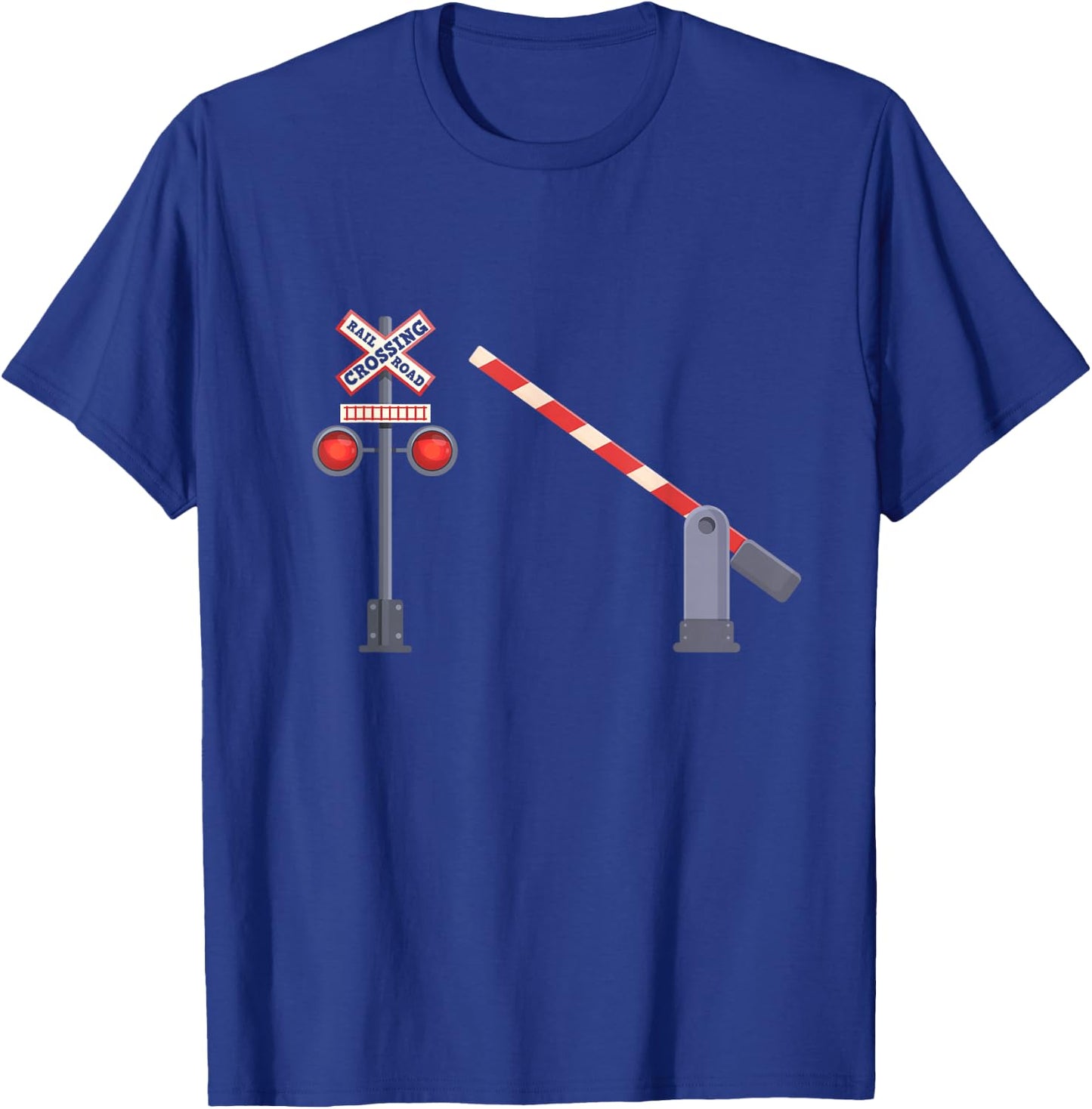 Railroad Crossing Barrier Sign Halloween Costume DIY T-Shirt - T-Shirt | Royal