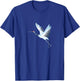 Sandhill Crane Heron Design Illustration Water Color T-Shirt - T-Shirt | Royal