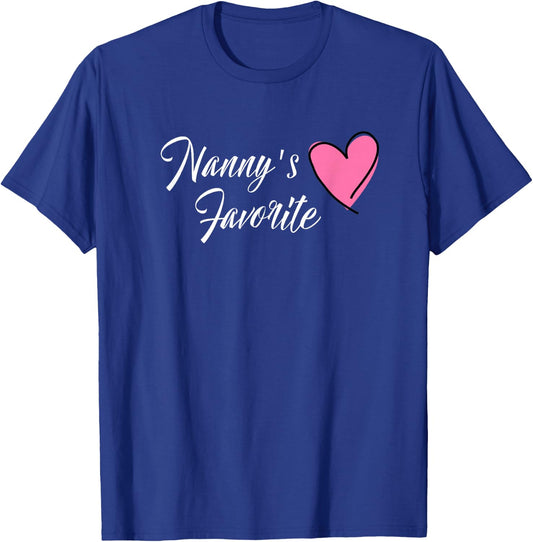NANNY'S FAVORITE Granddaughter Heart T-Shirt - T-Shirt | Royal
