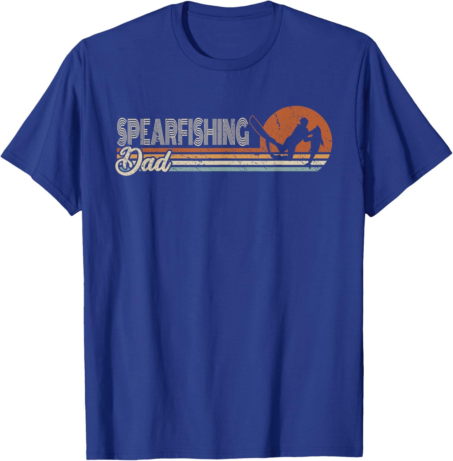 Spearfish Dad Men Father Speardiver Hogfish Spearfishing T-Shirt - T-Shirt | Royal