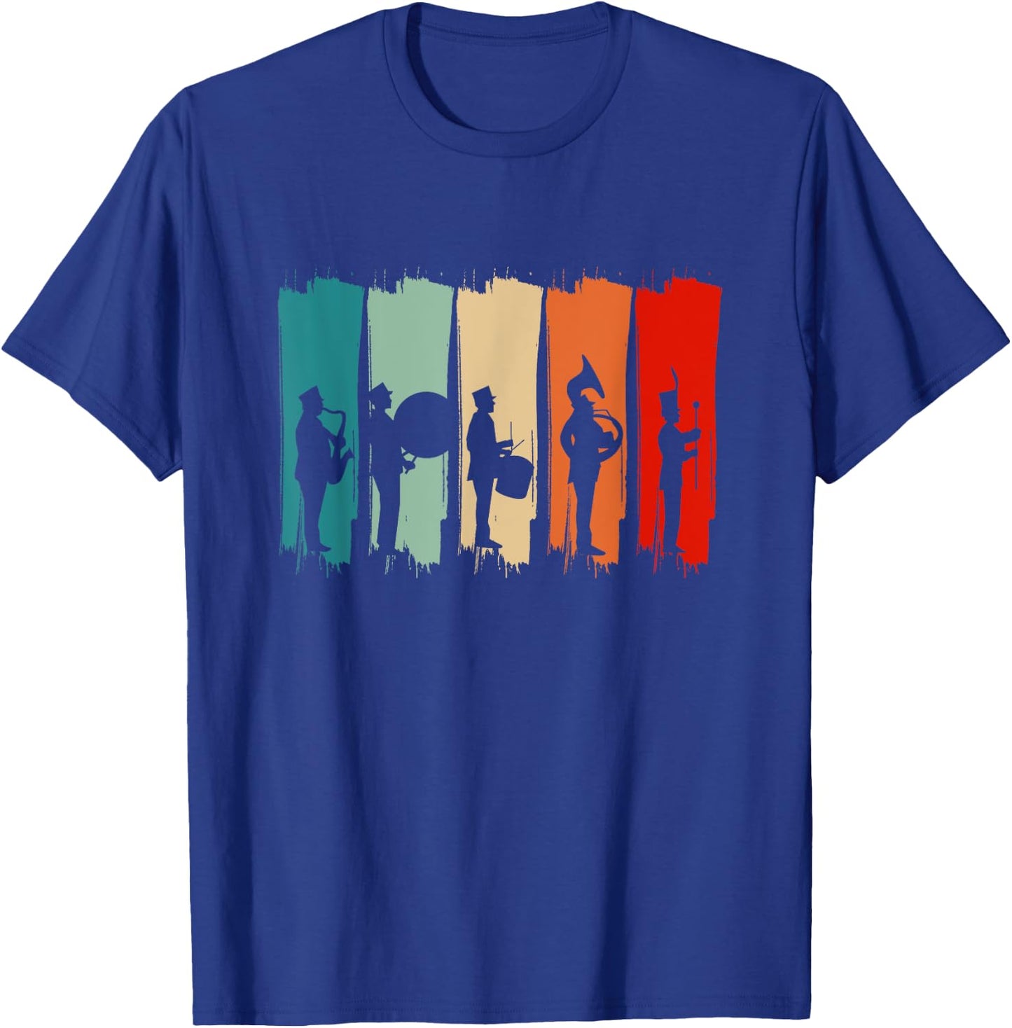 Vintage Band Instruments Band Member Marching Band T-Shirt - T-Shirt | Royal