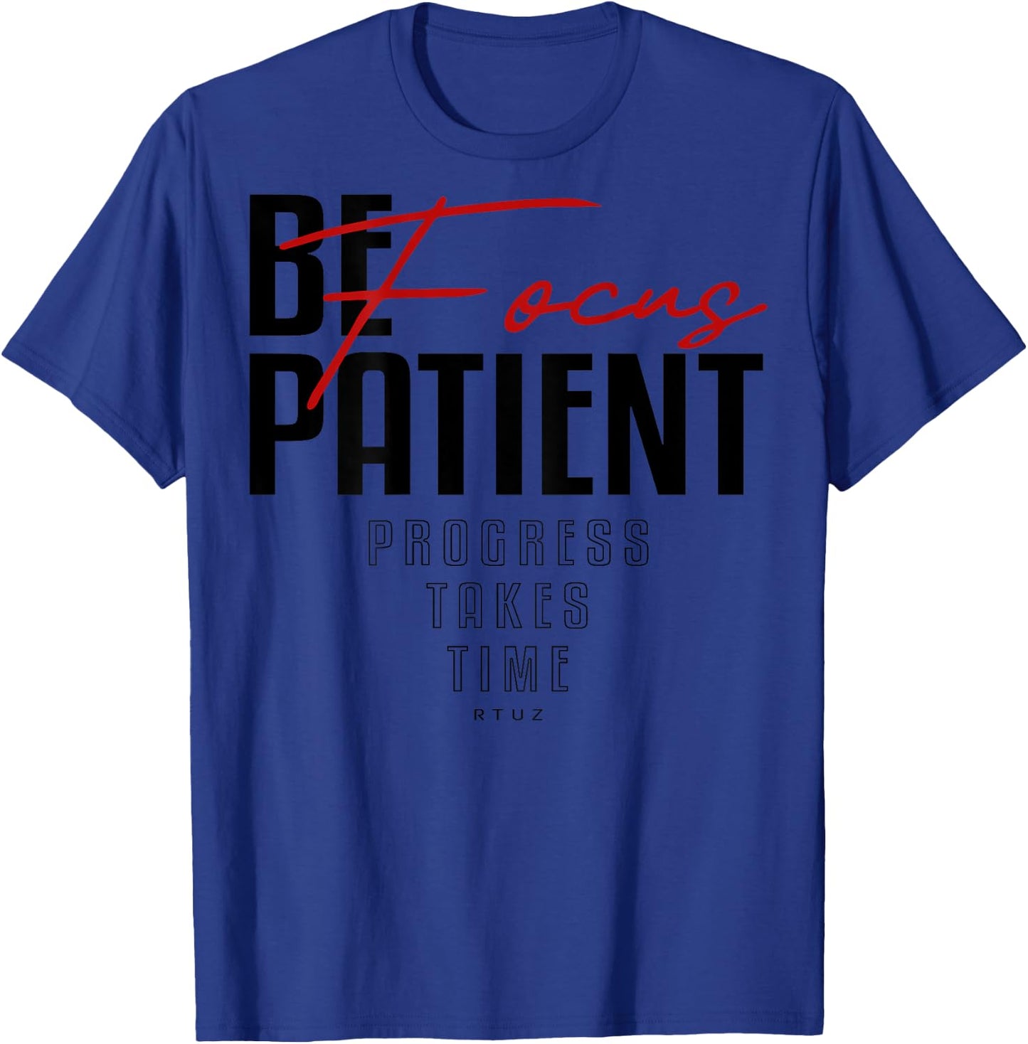 Fitness Quote Y2K Gym Training Back Print Yoga Sport Workout T-Shirt - T-Shirt | Royal