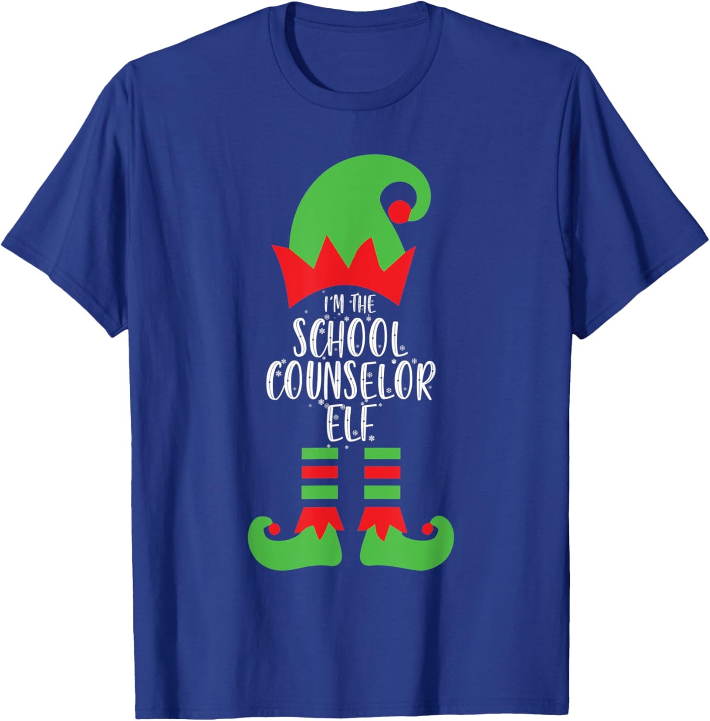 I'm The School Counselor Elf Christmas Social Worker Xmas T-Shirt - T-Shirt | Royal