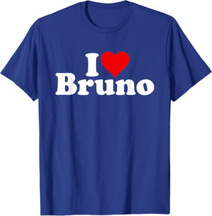 I Love Heart Bruno T-Shirt - T-Shirt | Royal