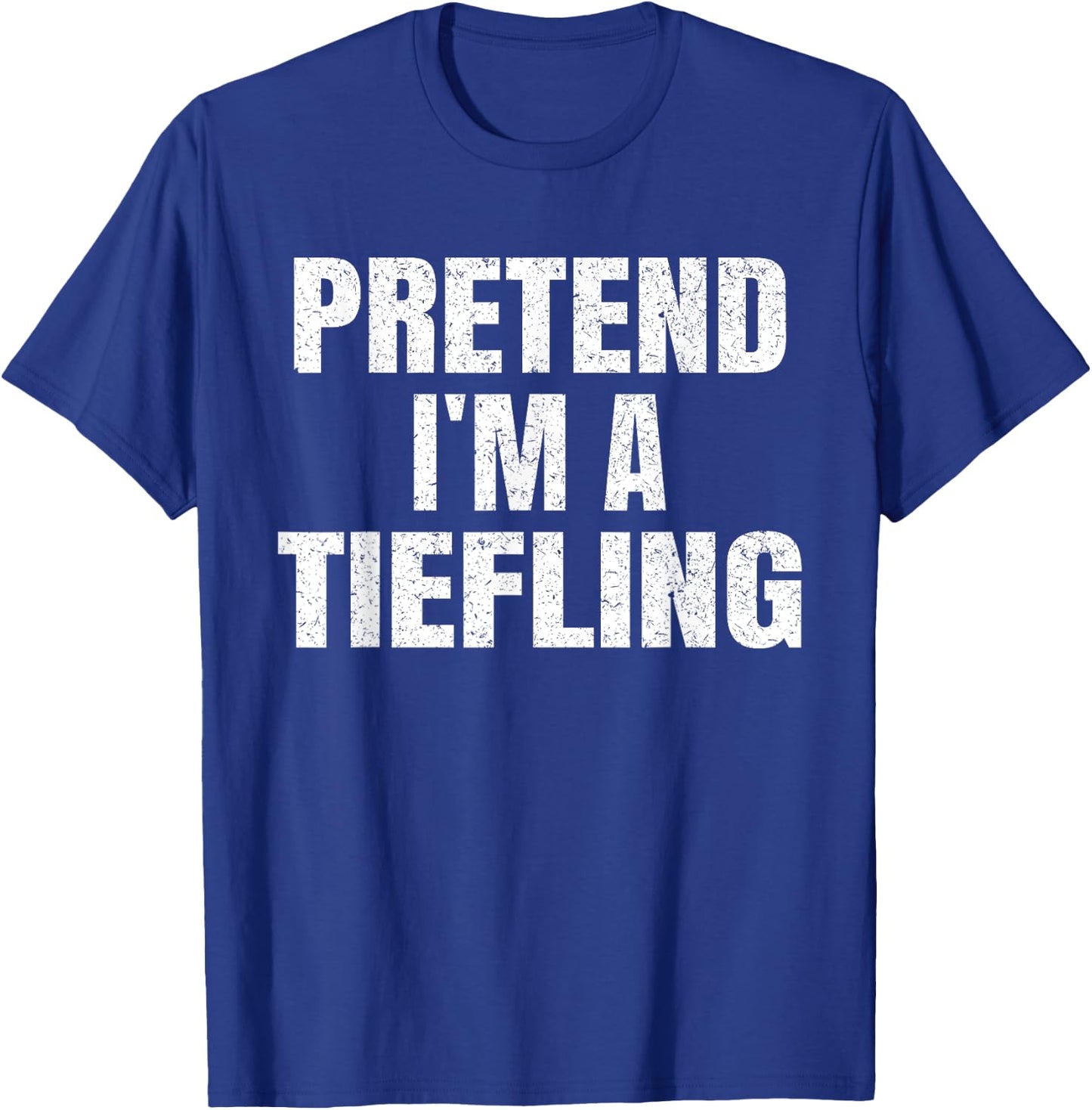 Pretend I'm A Tiefling Easy Halloween Family Group Costume T-Shirt - T-Shirt | Royal
