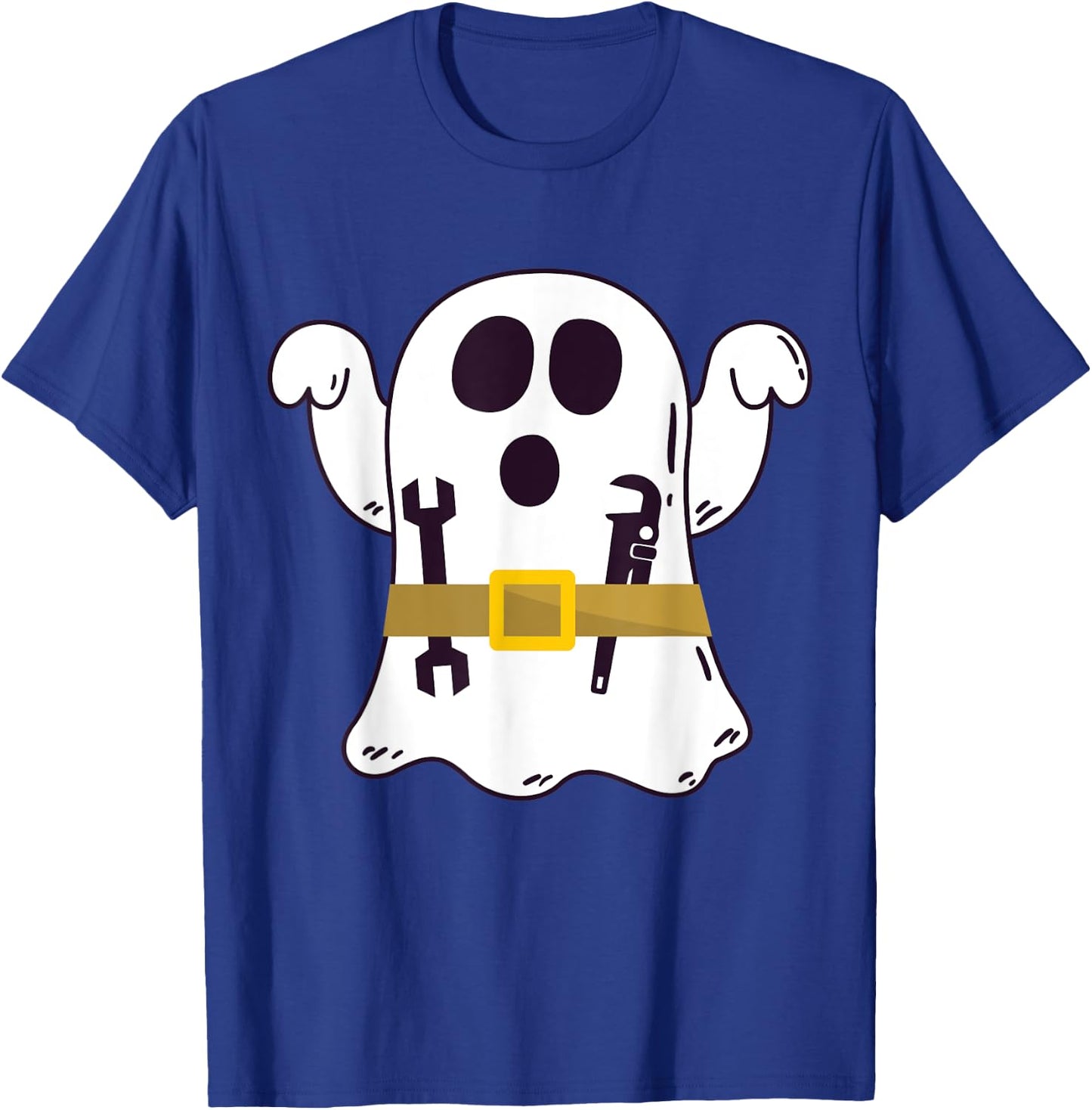 Funny Ghost Plumber Halloween Costume Repairman or Mechanic T-Shirt - T-Shirt | Royal