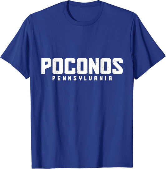 Poconos Pennsylvania Vintage Pocono Mountains T-Shirt - T-Shirt | Royal