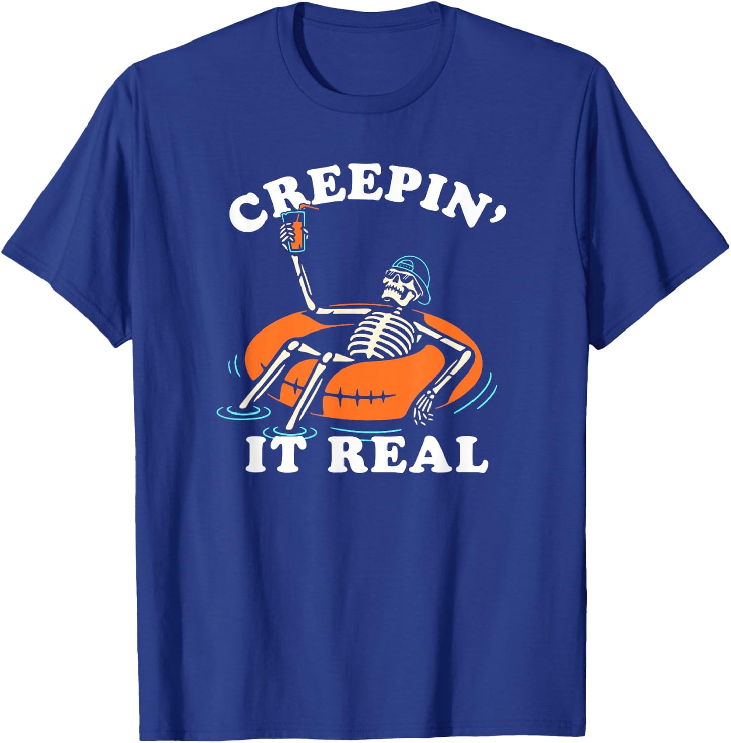 Trendy Halloween Vintage Creepin' it Real T-Shirt - T-Shirt | Royal