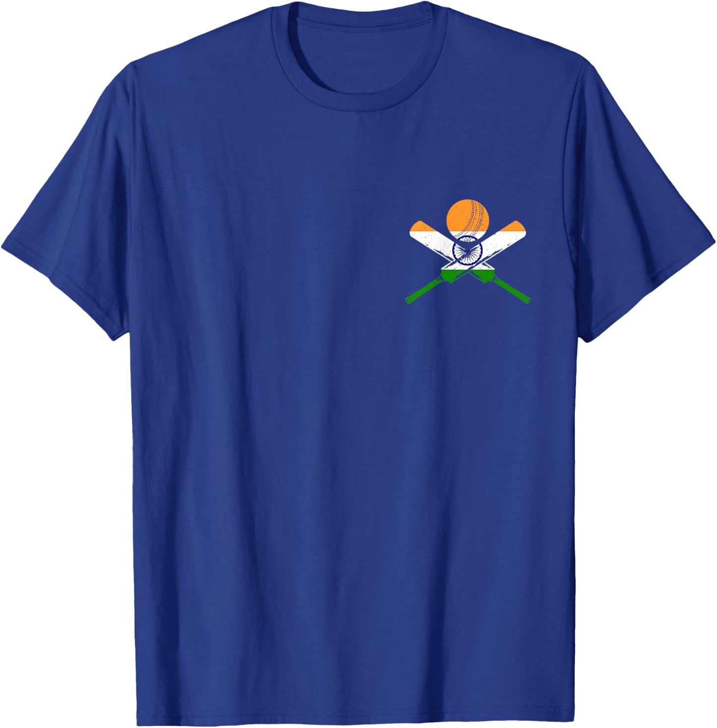 Indian Flag Cricket Bat Ball India T-Shirt - T-Shirt | Royal
