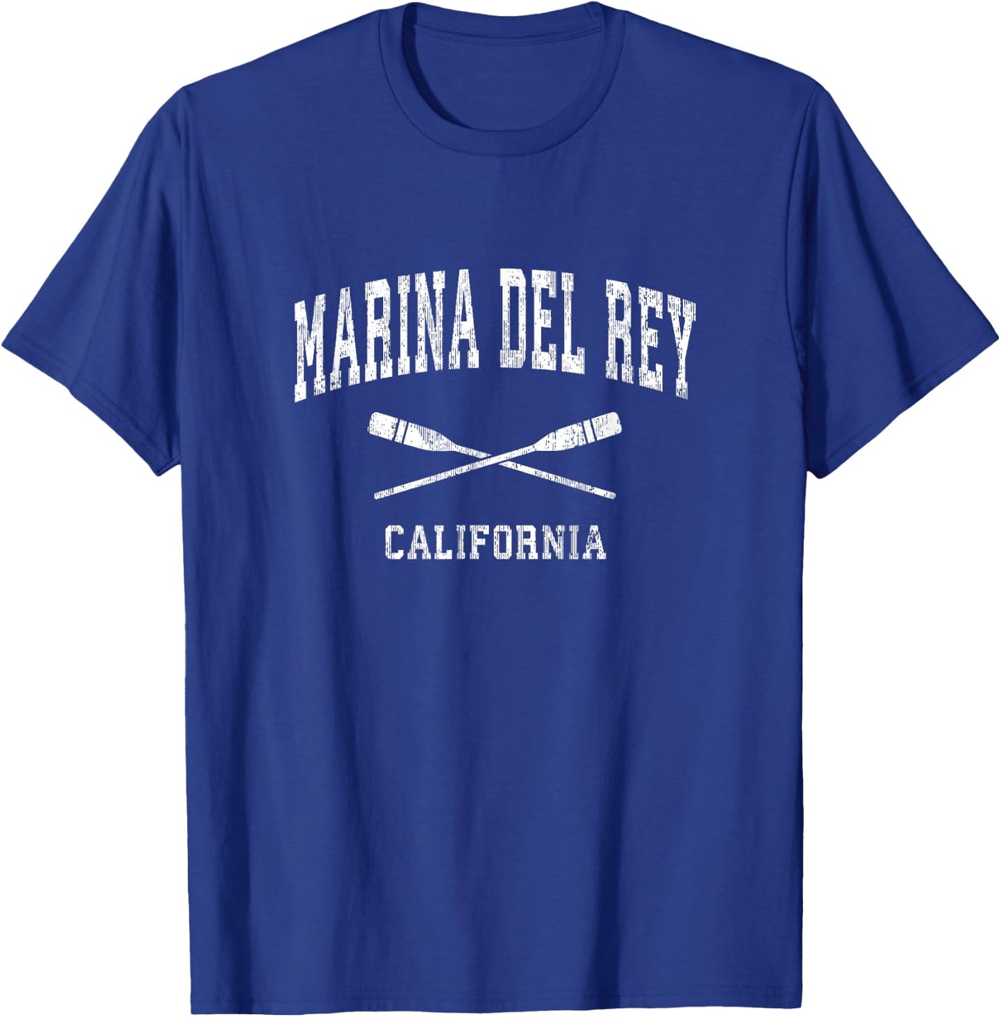 Marina Del Rey California Vintage Nautical Paddles Sports Oa T-Shirt - T-Shirt | Royal
