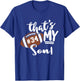 That's My Son Football 34 Jersey Number Vintage Mom Dad T-Shirt - T-Shirt | Royal
