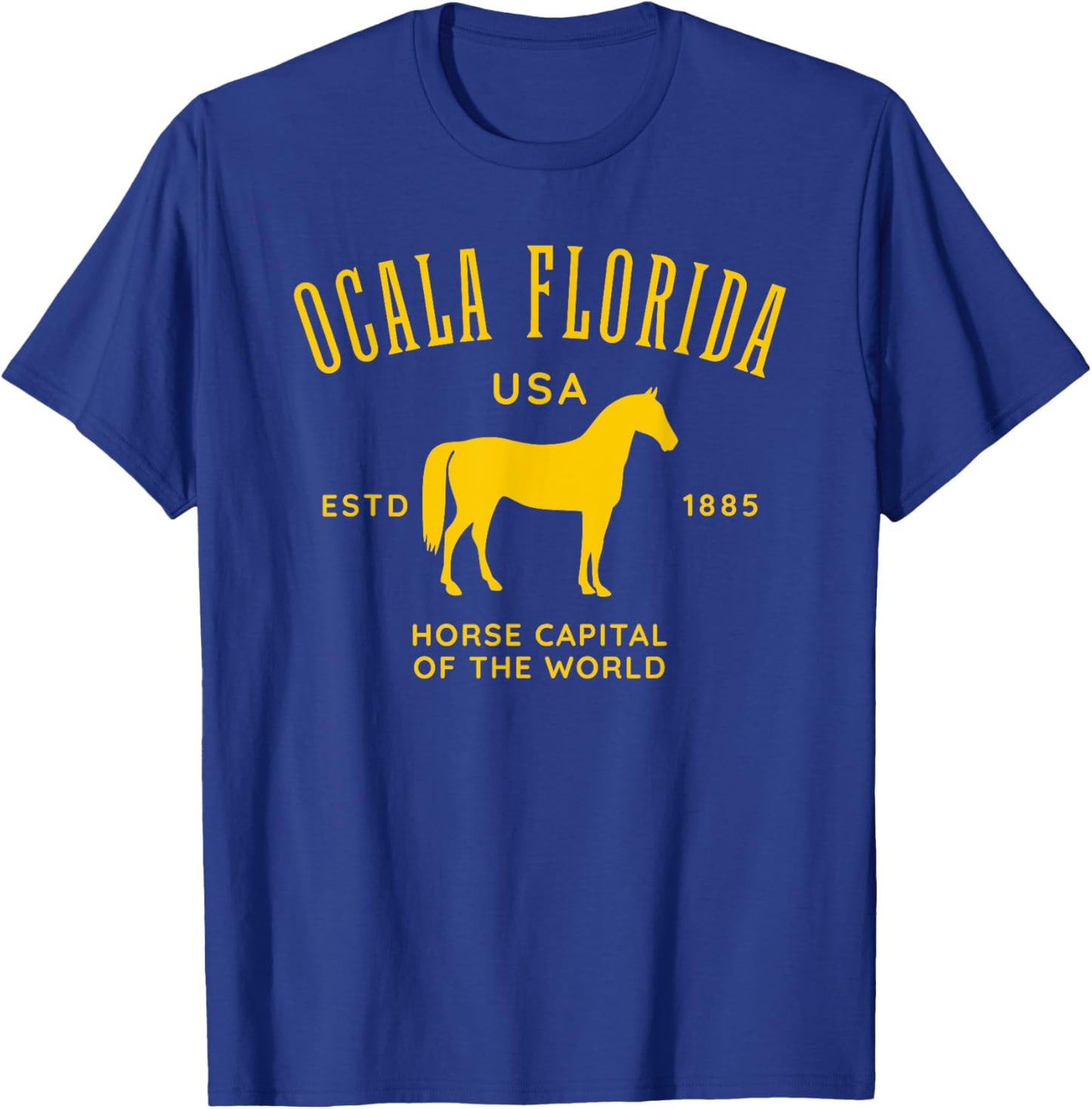 Ocala Florida USA Horse Capital Vintage Equestrian Design T-Shirt - T-Shirt | Royal