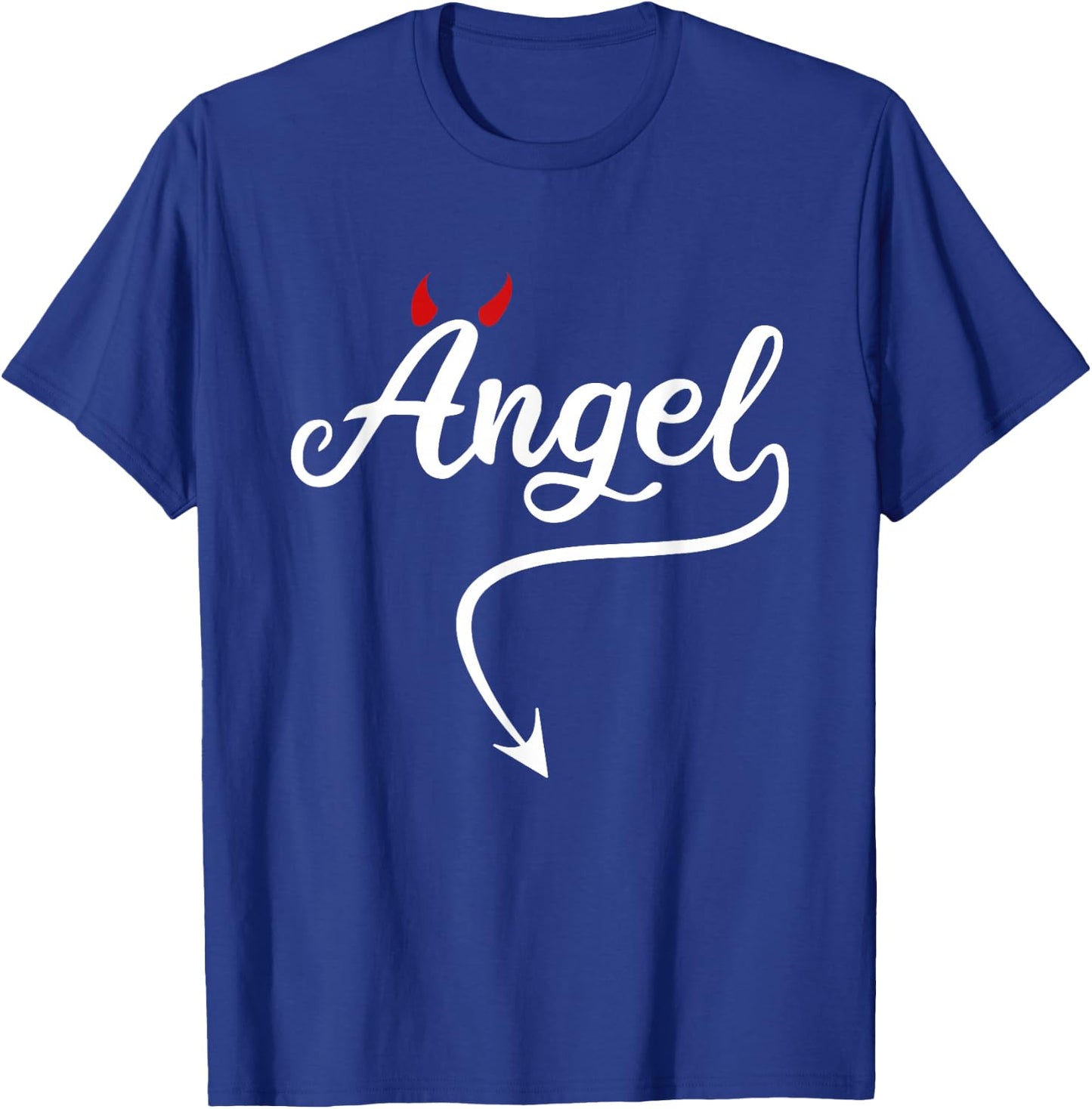 Devil Angel Costume Angel vs Devil Angel and Devil Halloween T-Shirt - T-Shirt | Royal