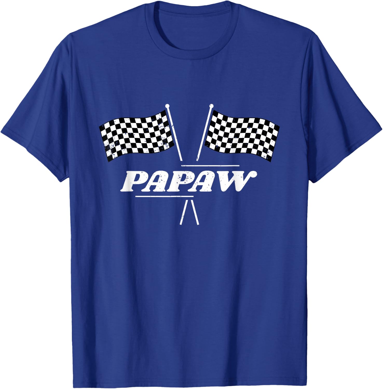 Pit Crew Papaw Racing Car Family Matching Birthday Party T-Shirt - T-Shirt | Royal