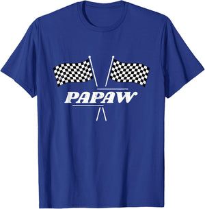 Pit Crew Papaw Racing Car Family Matching Birthday Party T-Shirt - T-Shirt | Royal