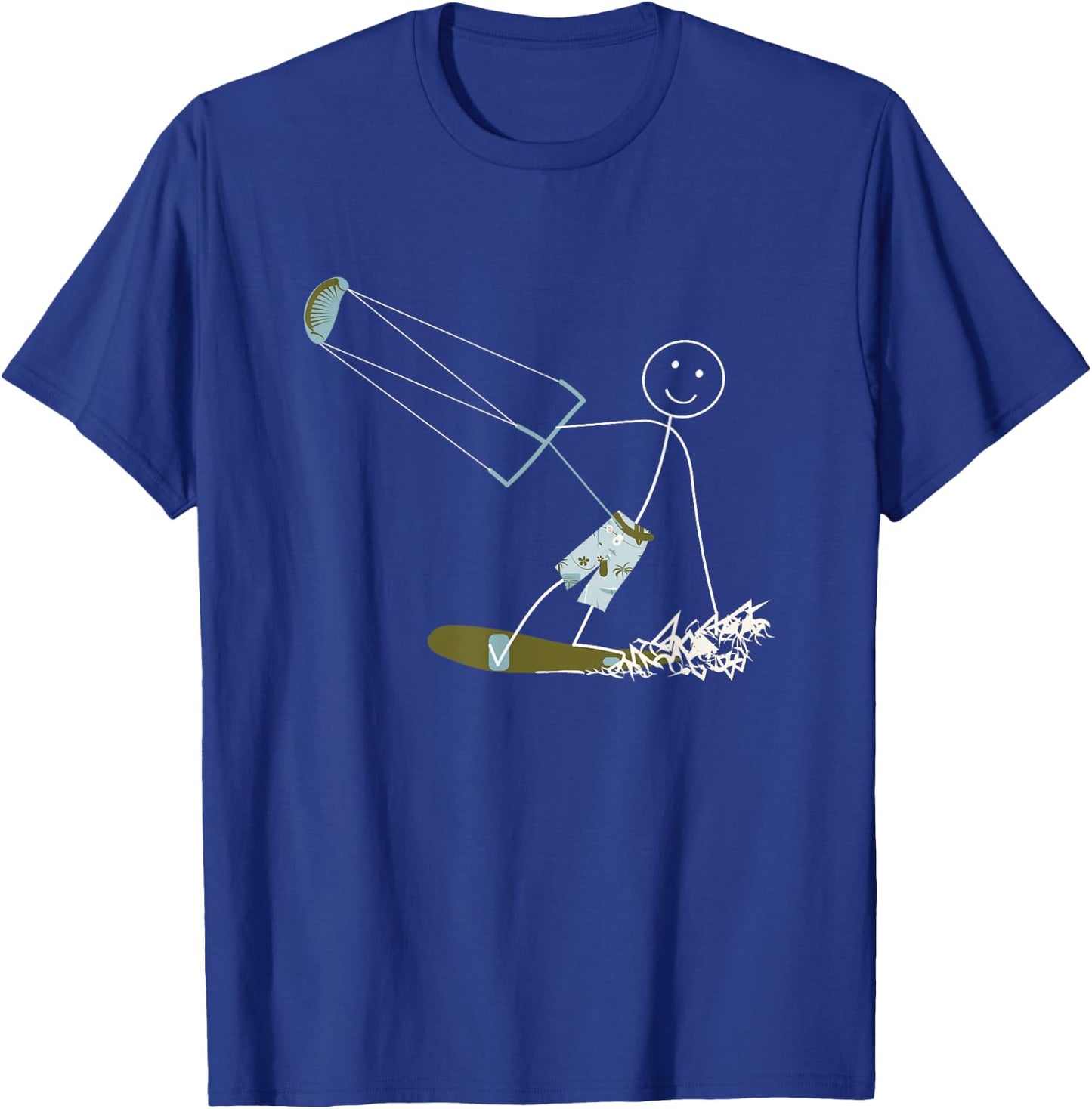 Funny Kiteboarding Design Boys Kitesurfing T-Shirt - T-Shirt | Royal