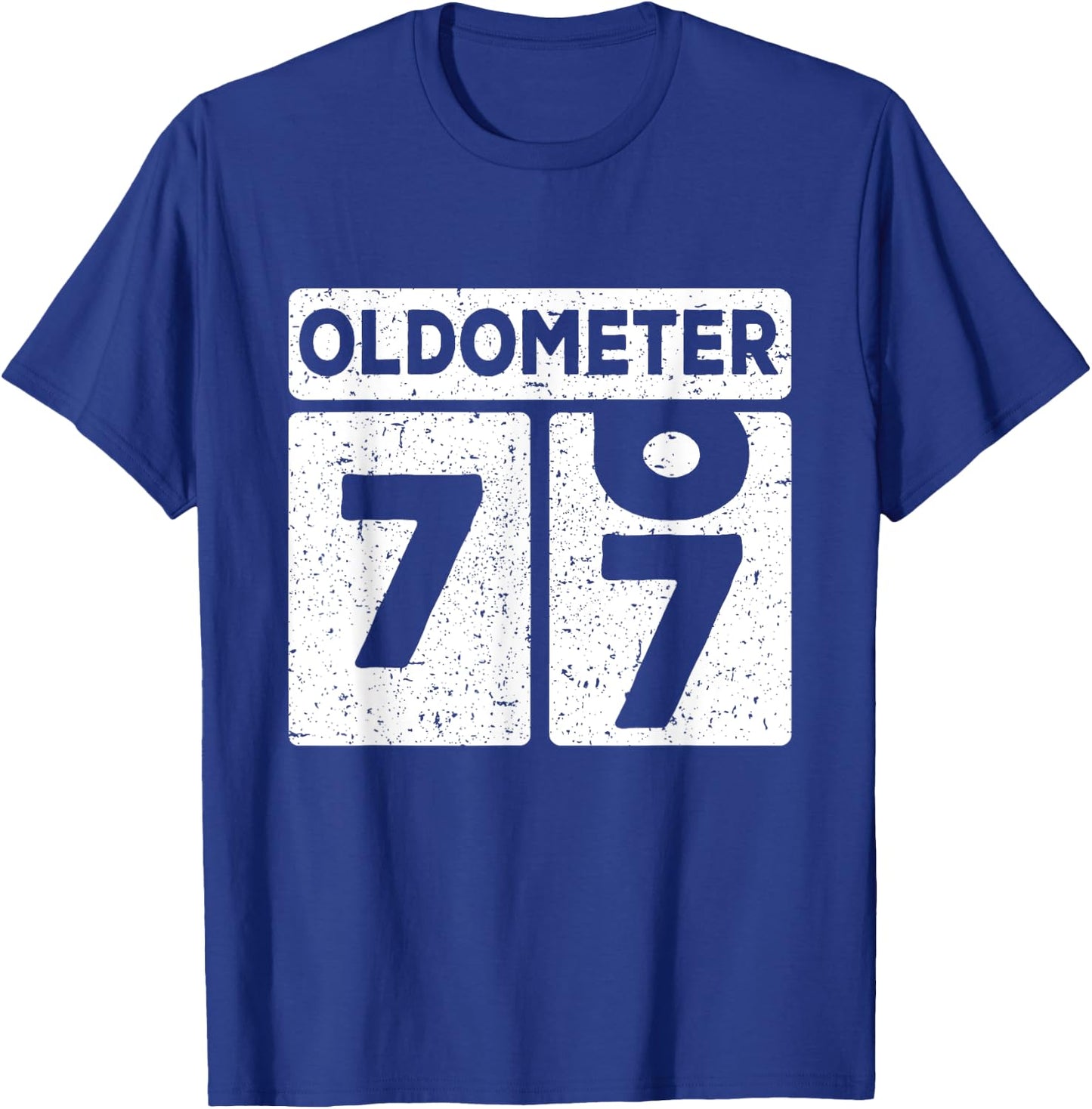 Oldometer 76-77 | 77th Birthday Funny Gift T-Shirt - T-Shirt | Royal