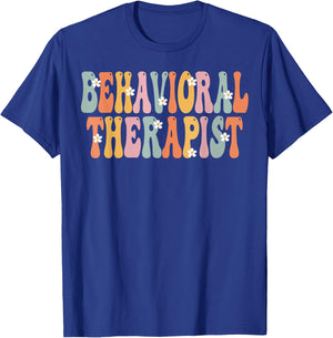 Behavioral Therapist Week Groovy Appreciation Day T-Shirt - T-Shirt | Royal