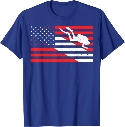 Funny Scuba Diving Design Scuba Dive Flag Professional Diver T-Shirt - T-Shirt | Royal