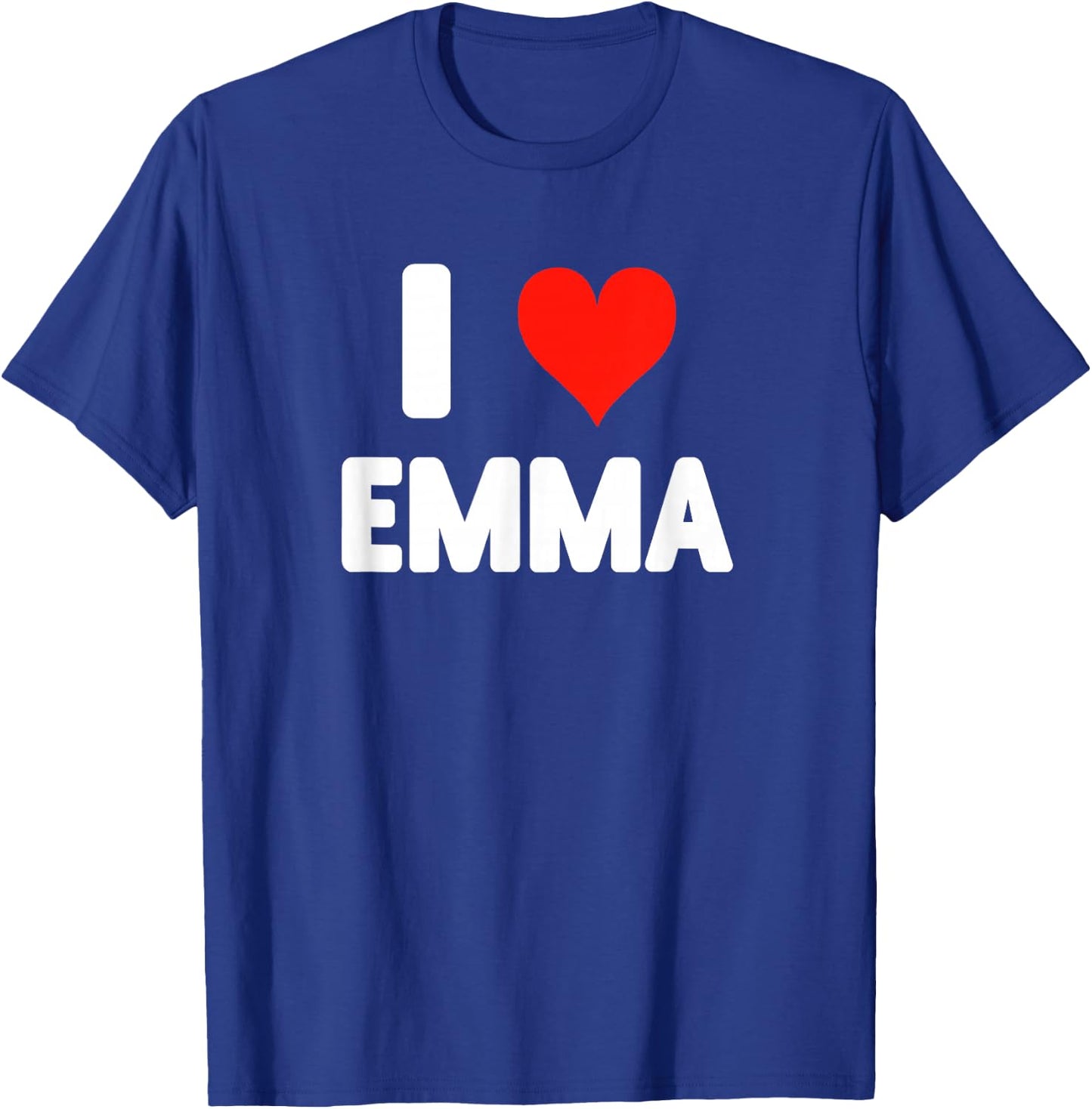 I Love Emma - Heart T-Shirt - T-Shirt | Royal