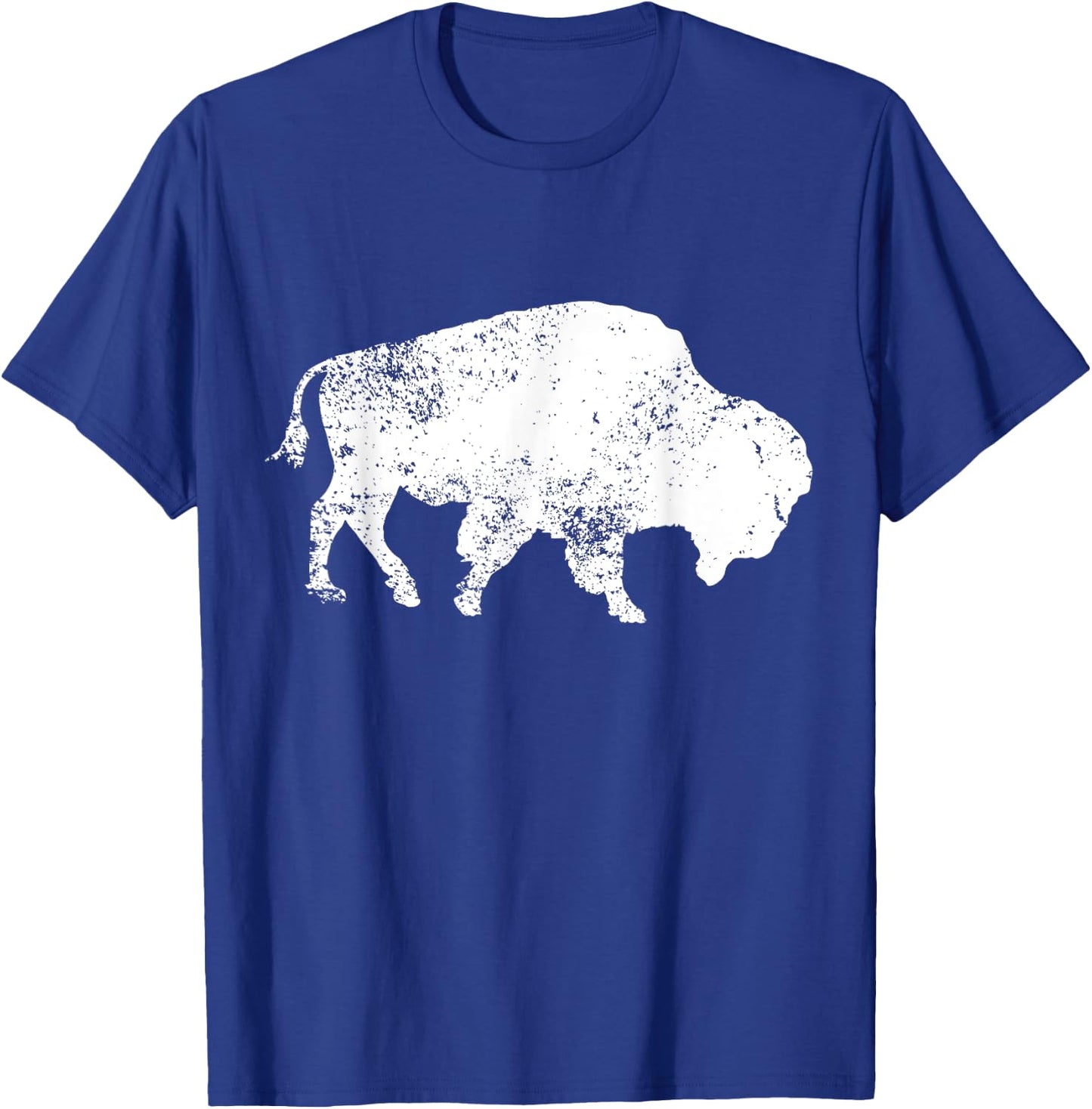 Vintage Buffalo Bison Print Design Distressed Bison T-Shirt - T-Shirt | Royal