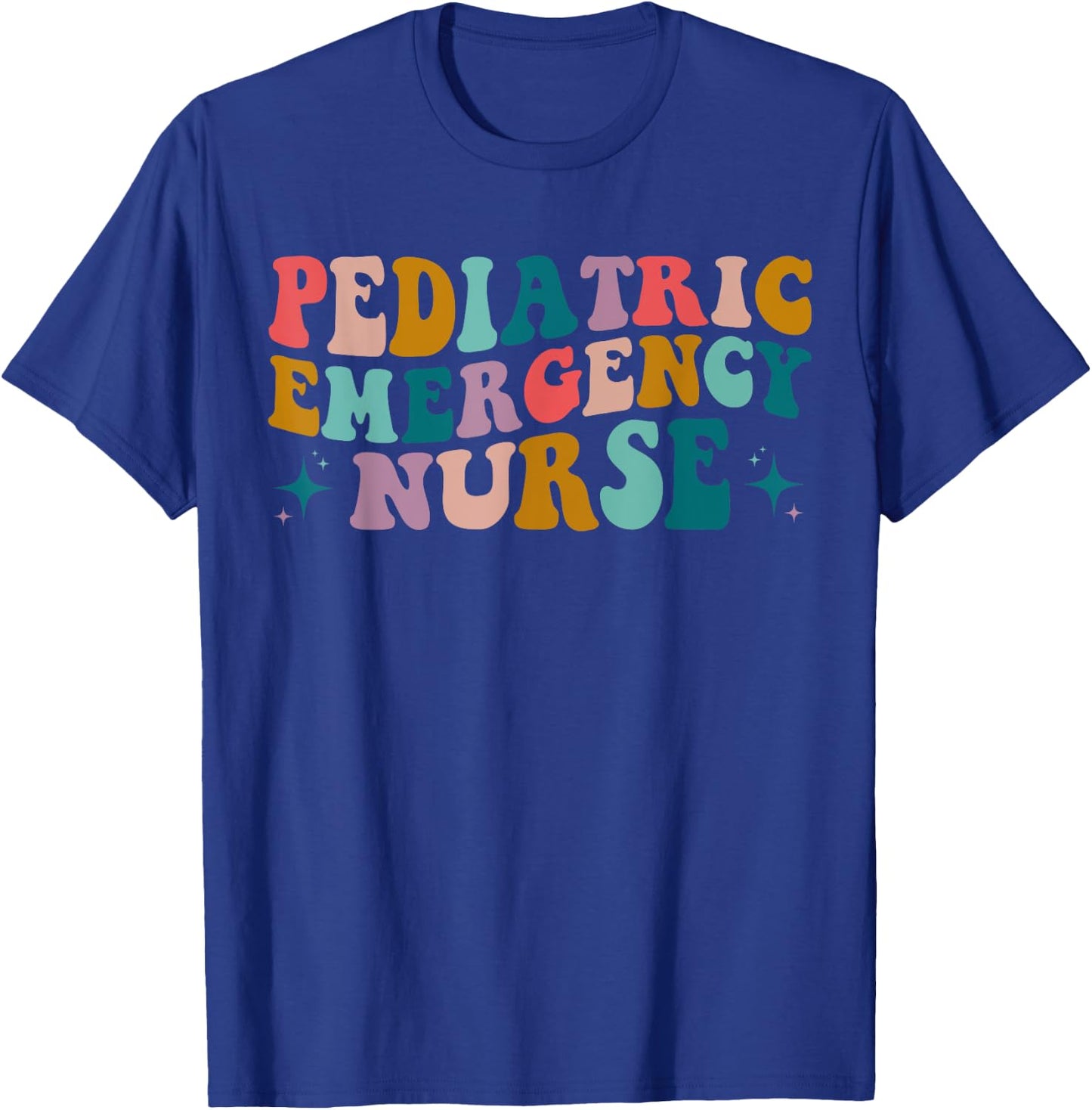 PEDS Emergency design Pediatric ER Nurse Emergency Room RN Nursing groovy retro T-Shirt - T-Shirt | Royal