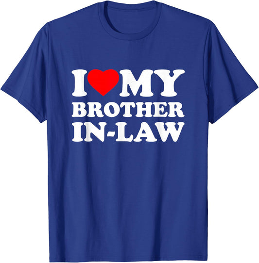 I Love My Brother-In-Law Heart T-Shirt - T-Shirt | Royal