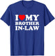 I Love My Brother-In-Law Heart T-Shirt - T-Shirt | Royal
