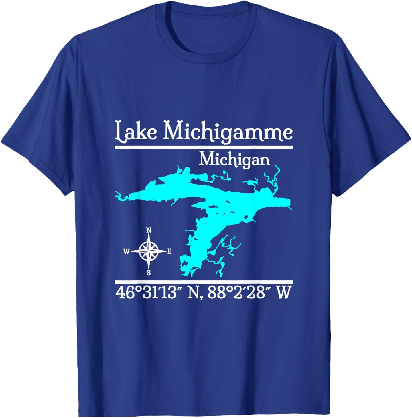 Lake Michigamme, Michigan T-Shirt - T-Shirt | Royal